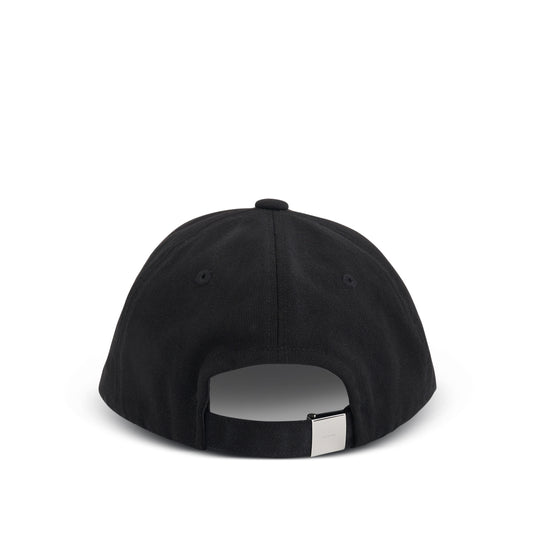 Washed Wappen Cap in Black