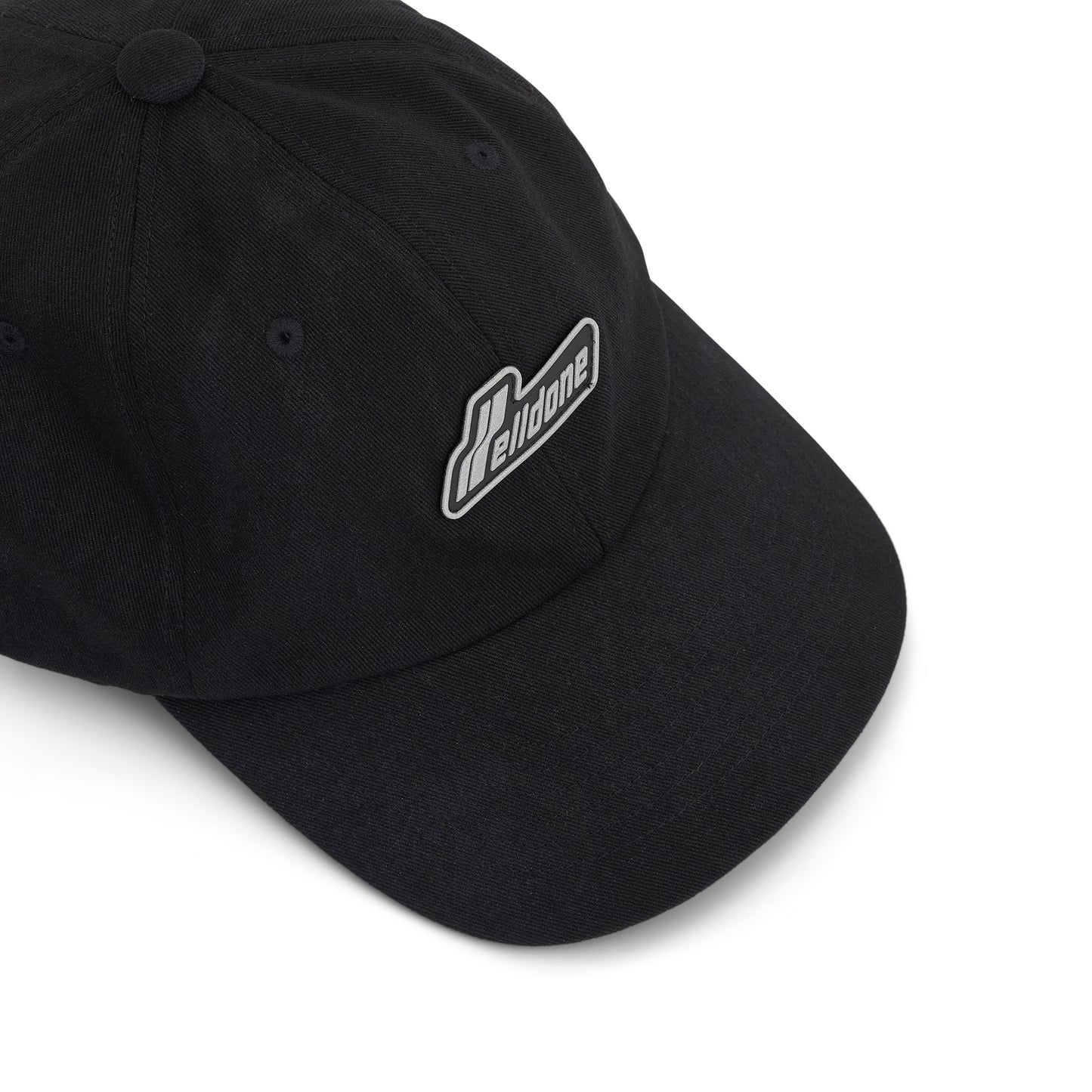 Washed Wappen Cap in Black