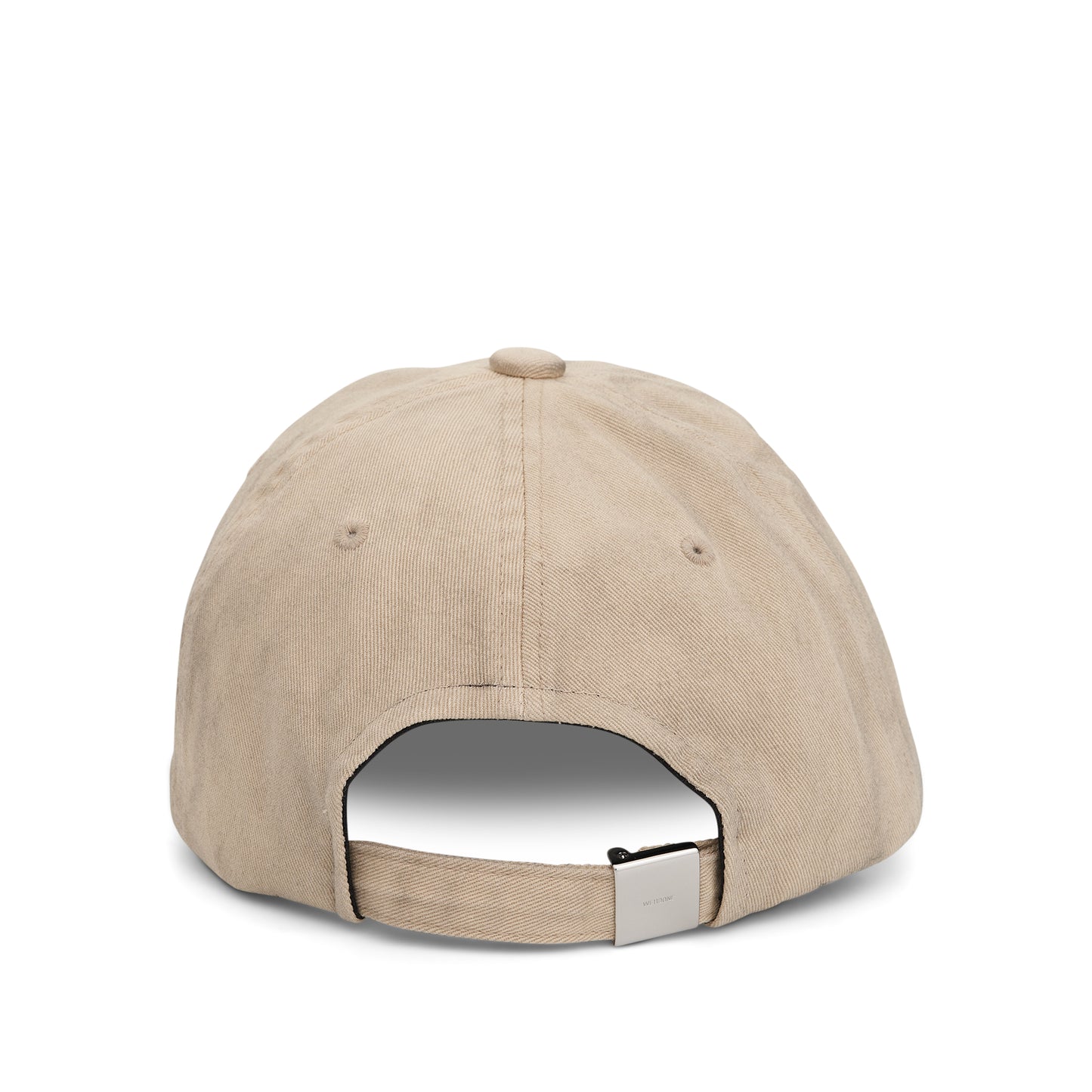 Logo Baseball Washed Cap in Beige