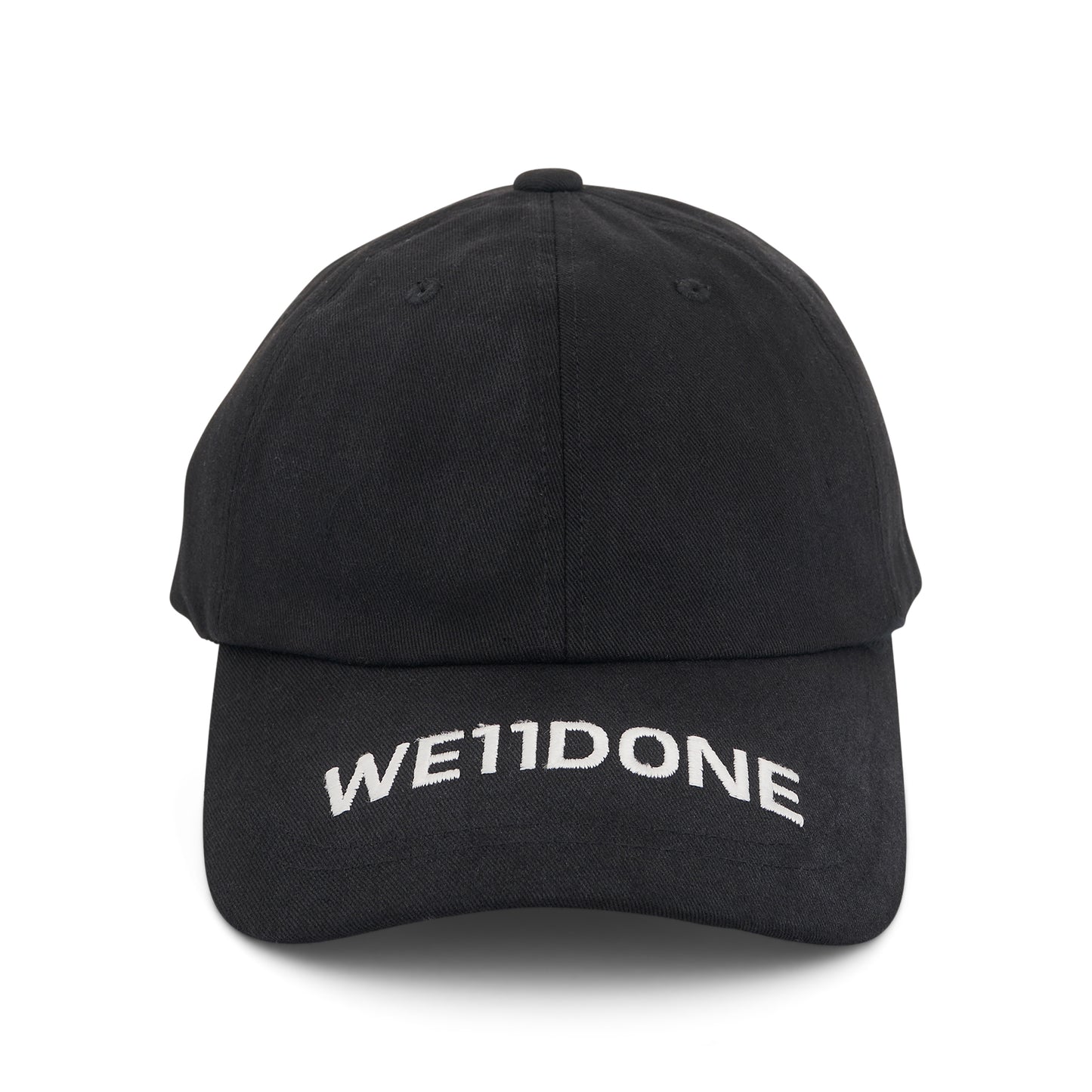 Logo Baseball Washed Cap in Black