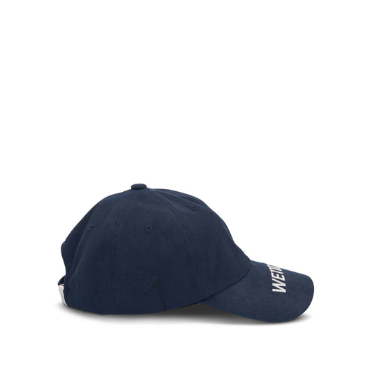 Logo Baseball Washed Cap in Navy