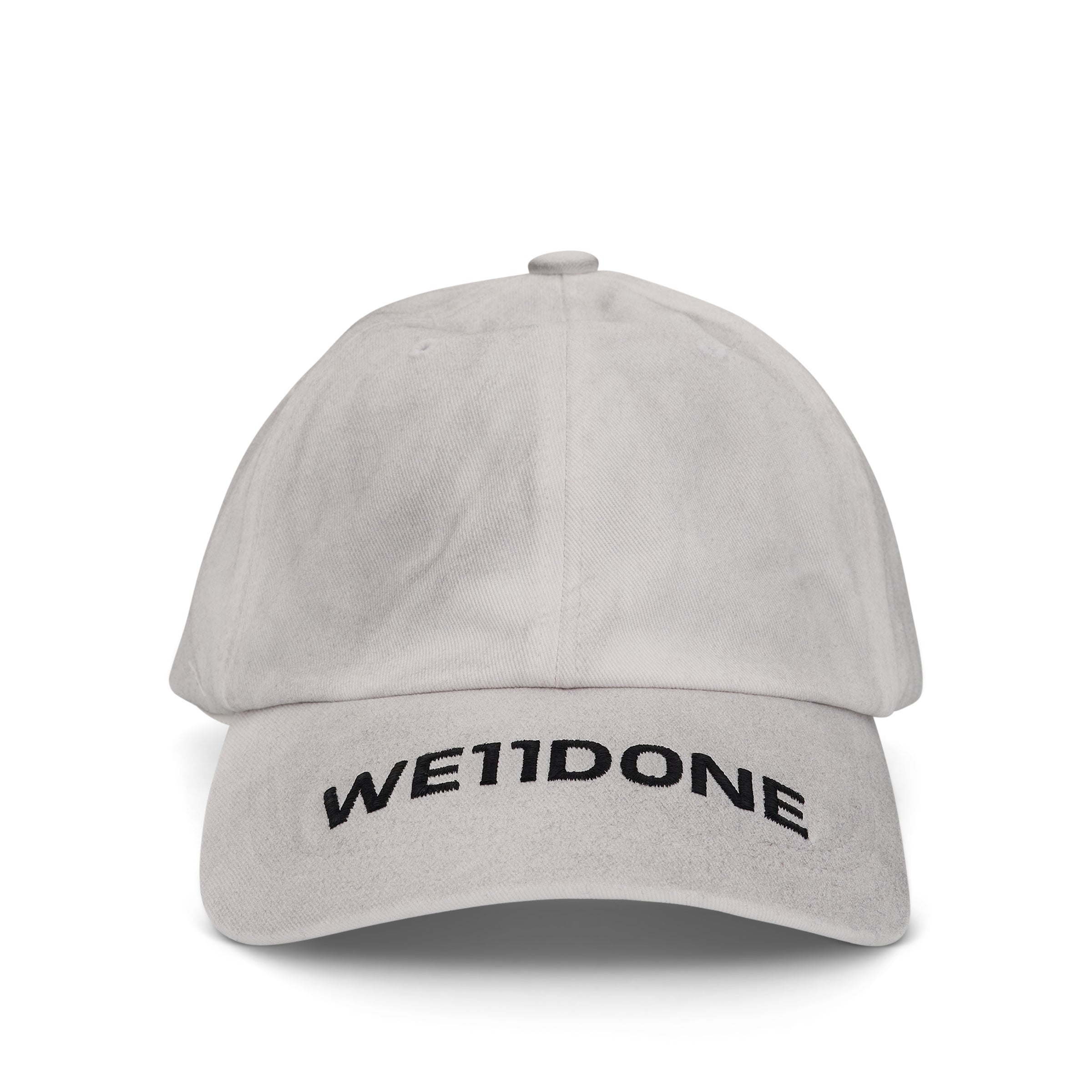 Logo Baseball Washed Cap in White