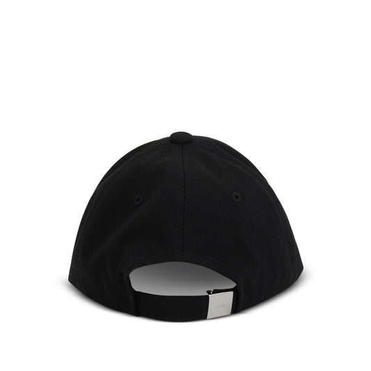 Small Logo Washed Cap in Black