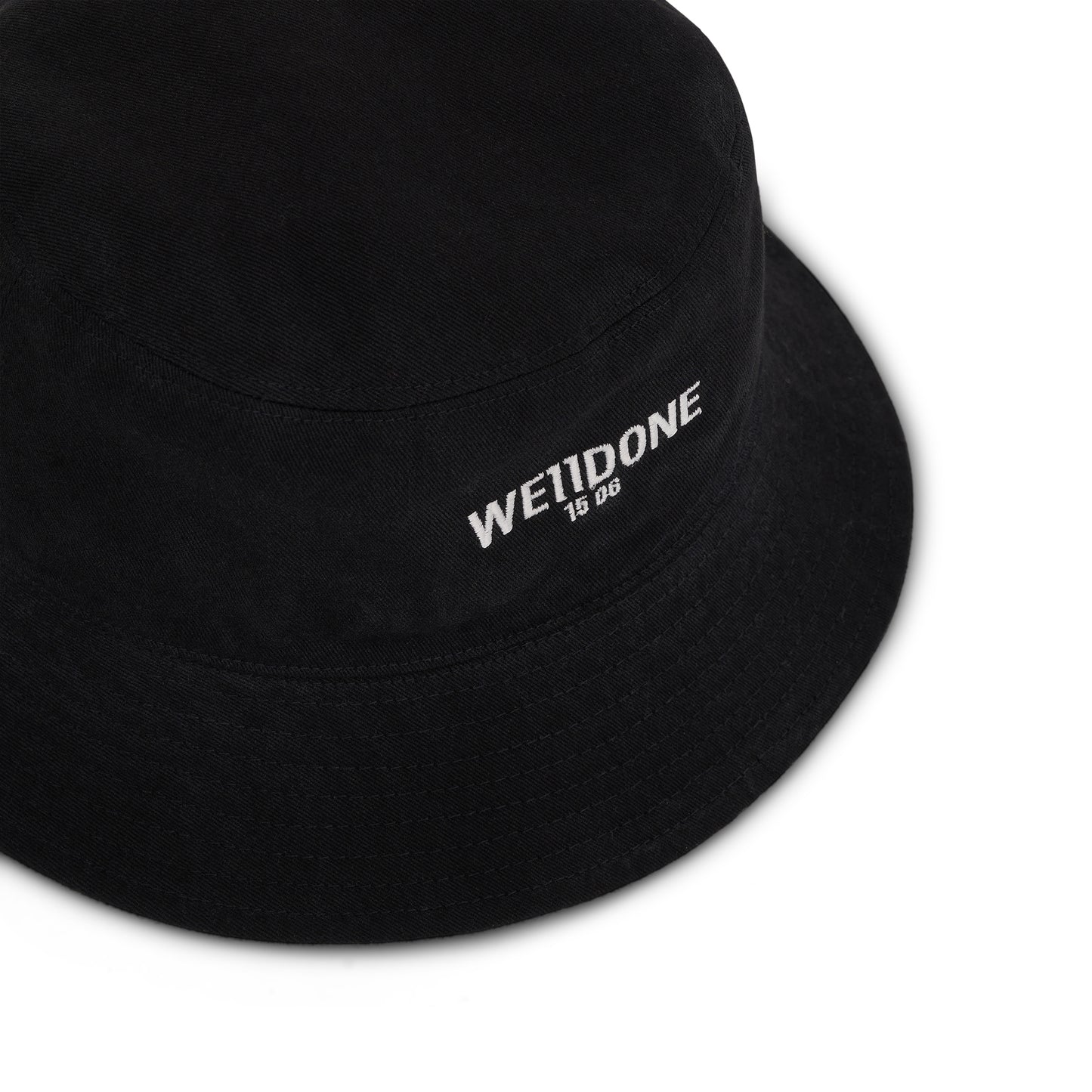 1506 Logo Washed Bucket Hat in Black