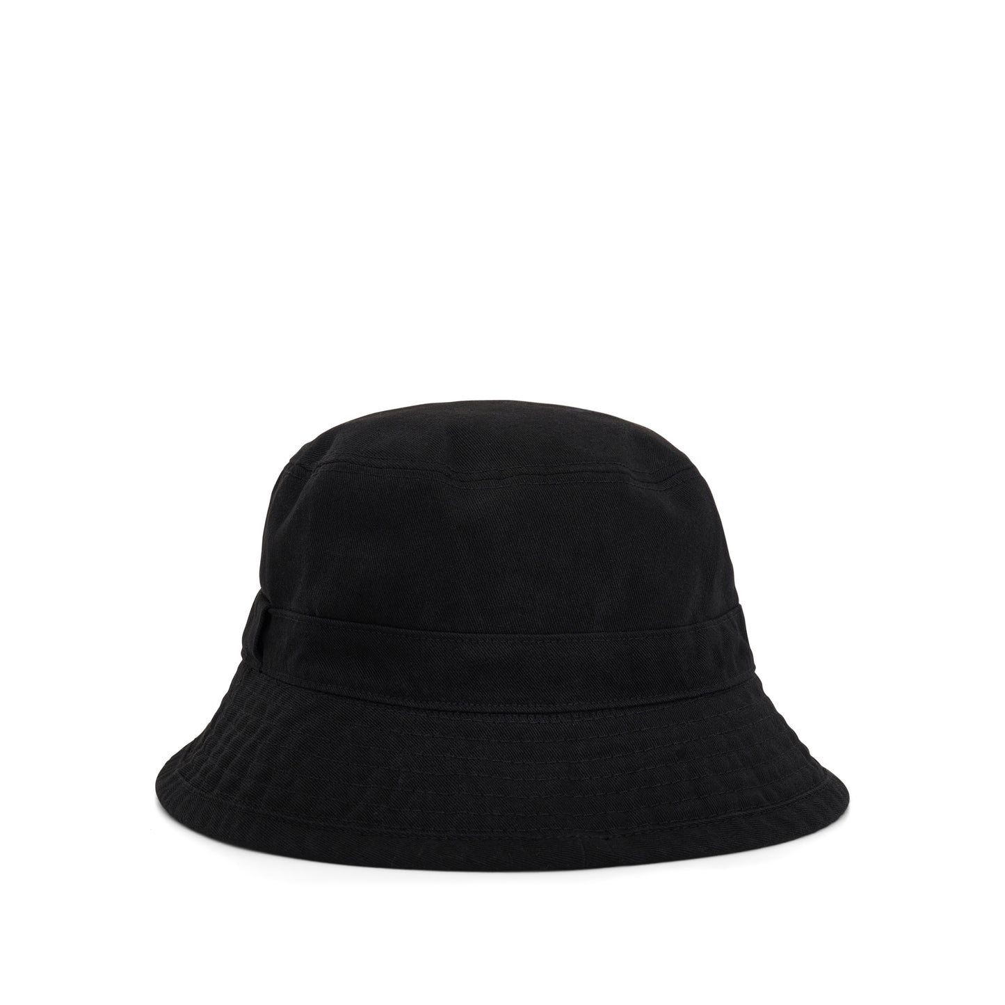 Washed WD Logo Bucket Hat in Black