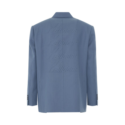 Embossed Logo Double Jacket in Blue