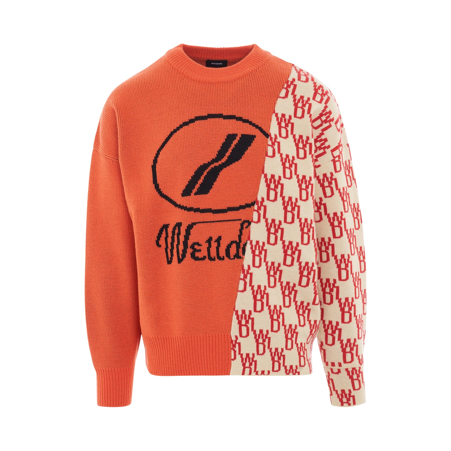 WD1 Graphic Mix Logo Sweater in Orange