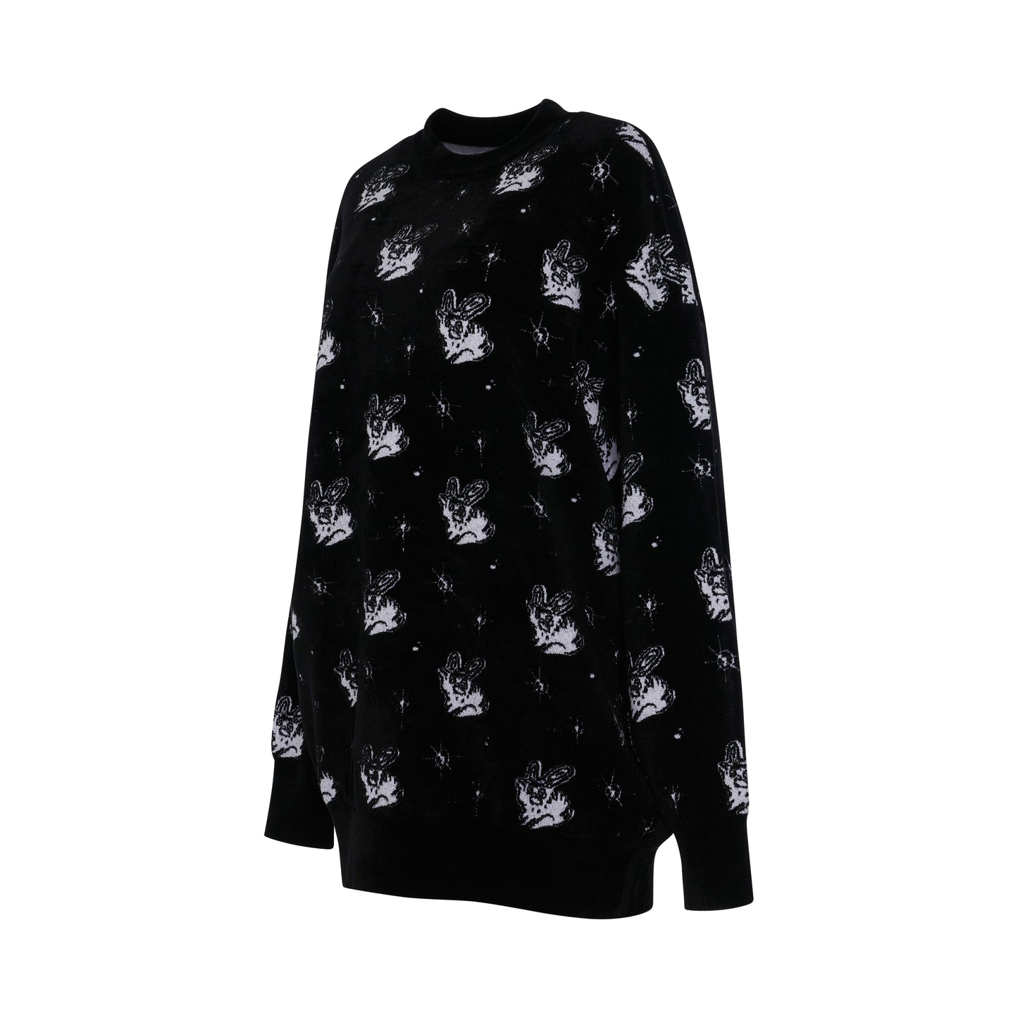 All Over Monster Knit Sweater in Black