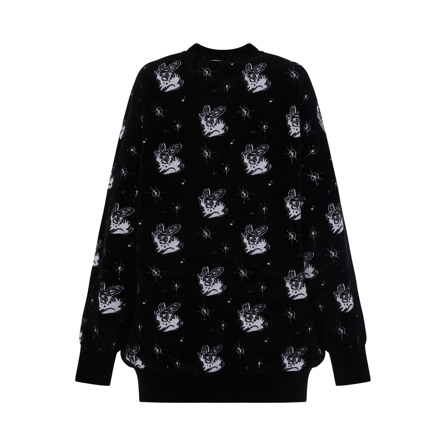All Over Monster Knit Sweater in Black