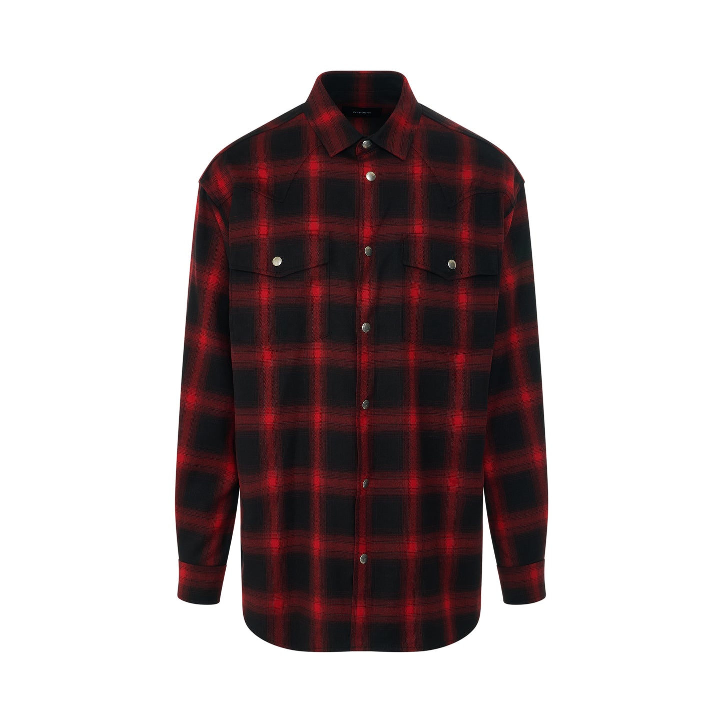 Loose Fit Flannel Shirt in Red