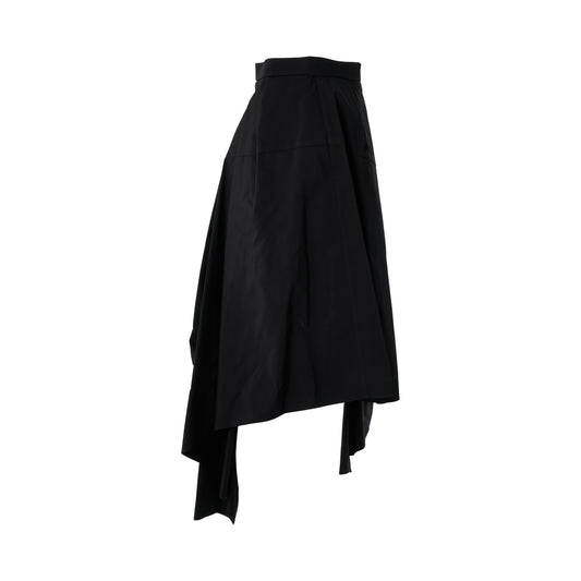 Voluminous Midi Skirt in Black