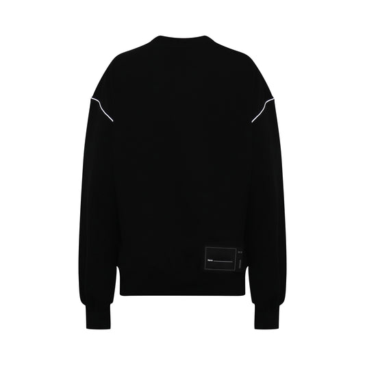 Reflective Logo Pullover in Black