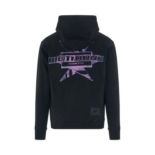 Multi Colour Logo Hoodie in Black