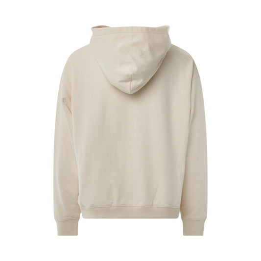 Patched Mirror Logo Hoodie in Ivory