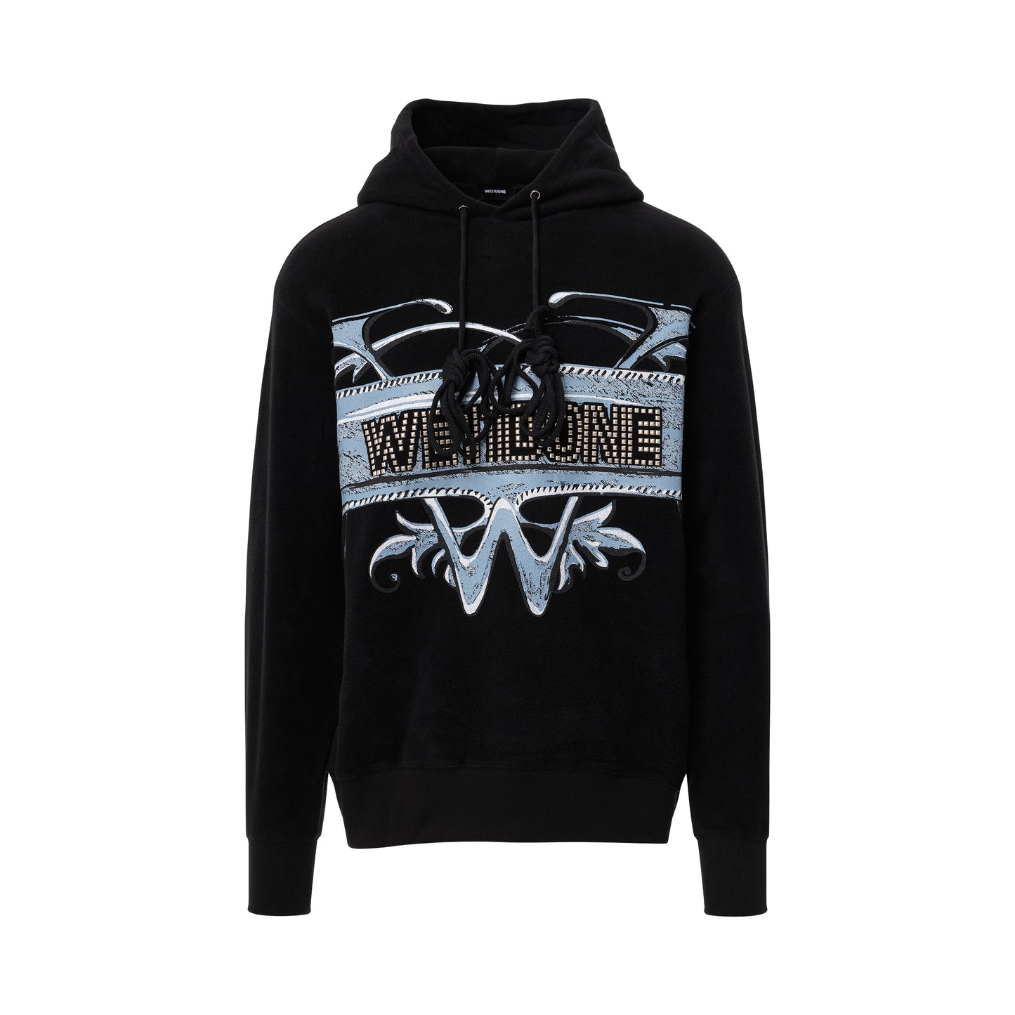 W Graphic Logo Hoodie in Black