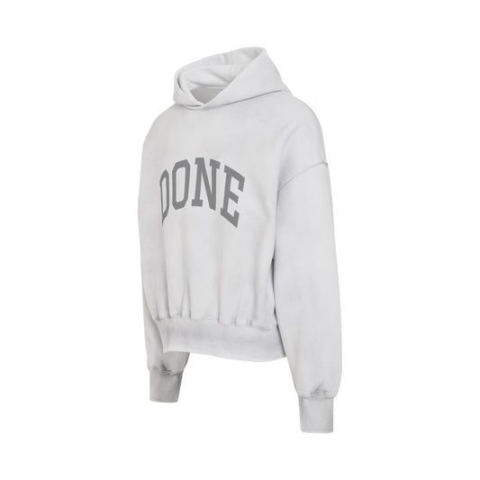 Washed Done Graphic Hoodie in White