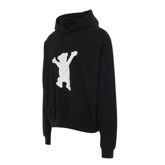 New Teddy Logo Hoodie in Black