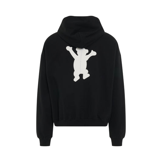 New Teddy Logo Hoodie in Black