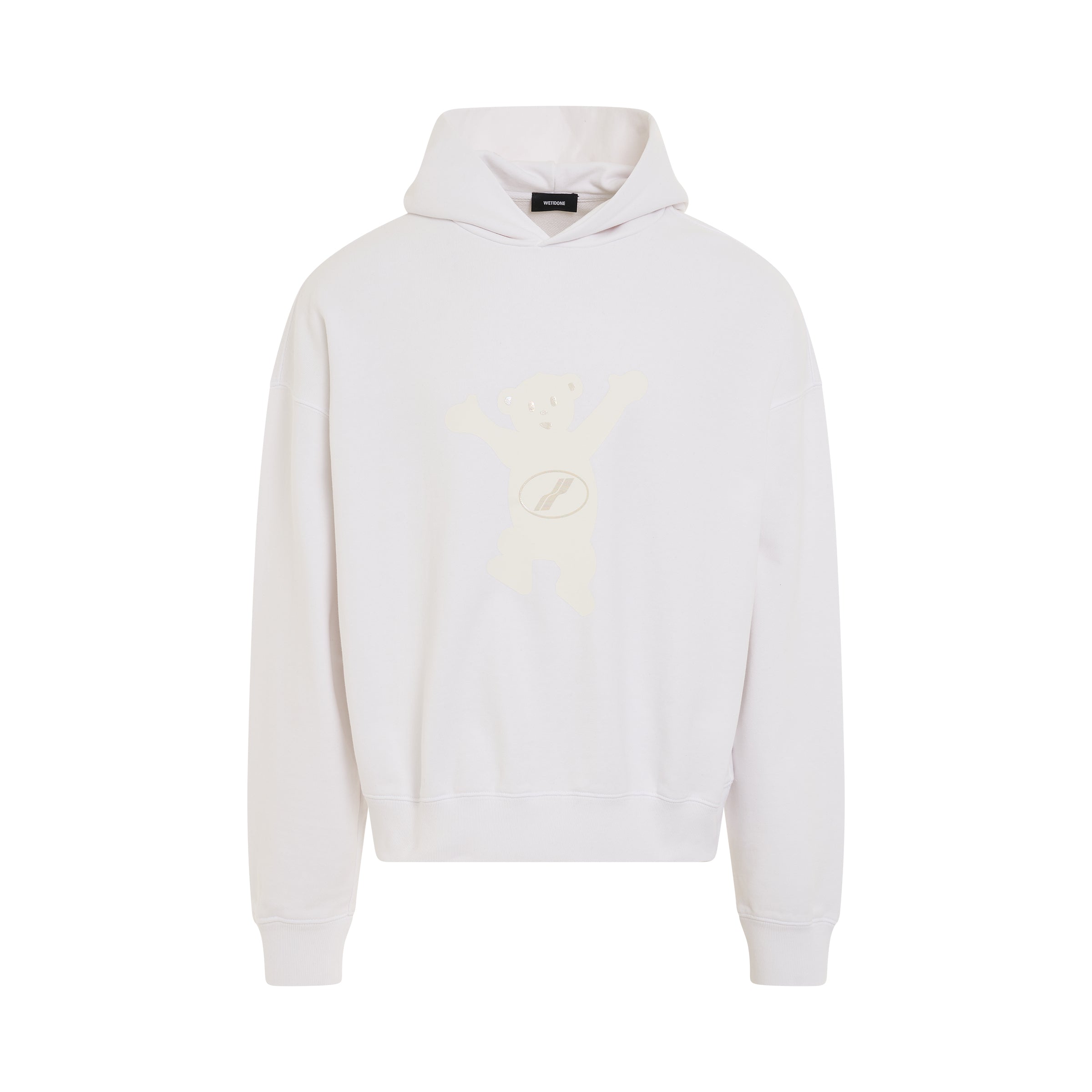 New Teddy Logo Pigment Hoodie in Ivory