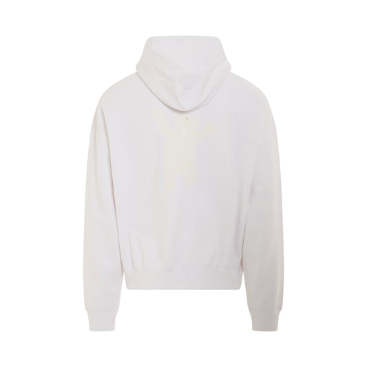 New Teddy Logo Pigment Hoodie in Ivory