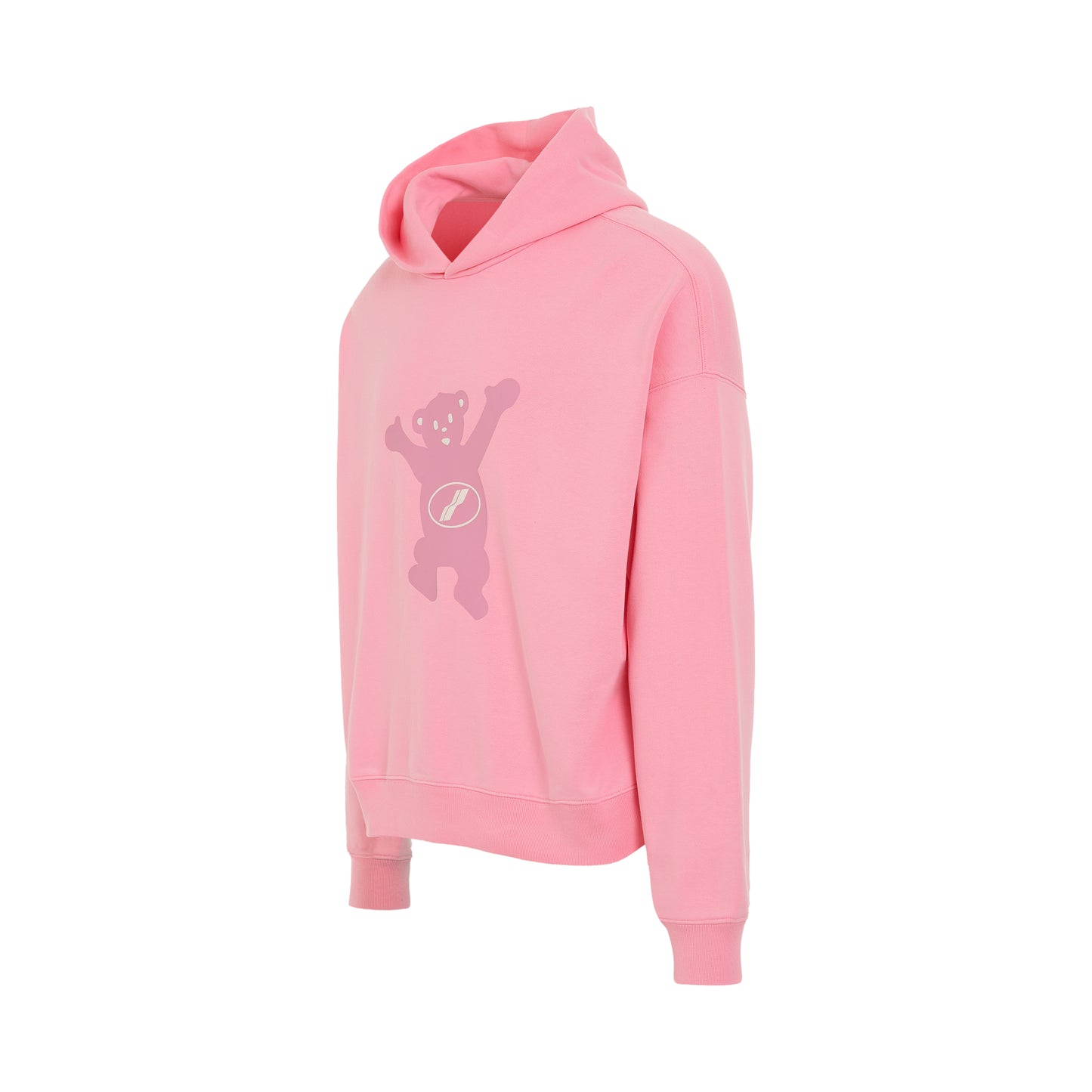 New Teddy Logo Pigment Hoodie in Pink