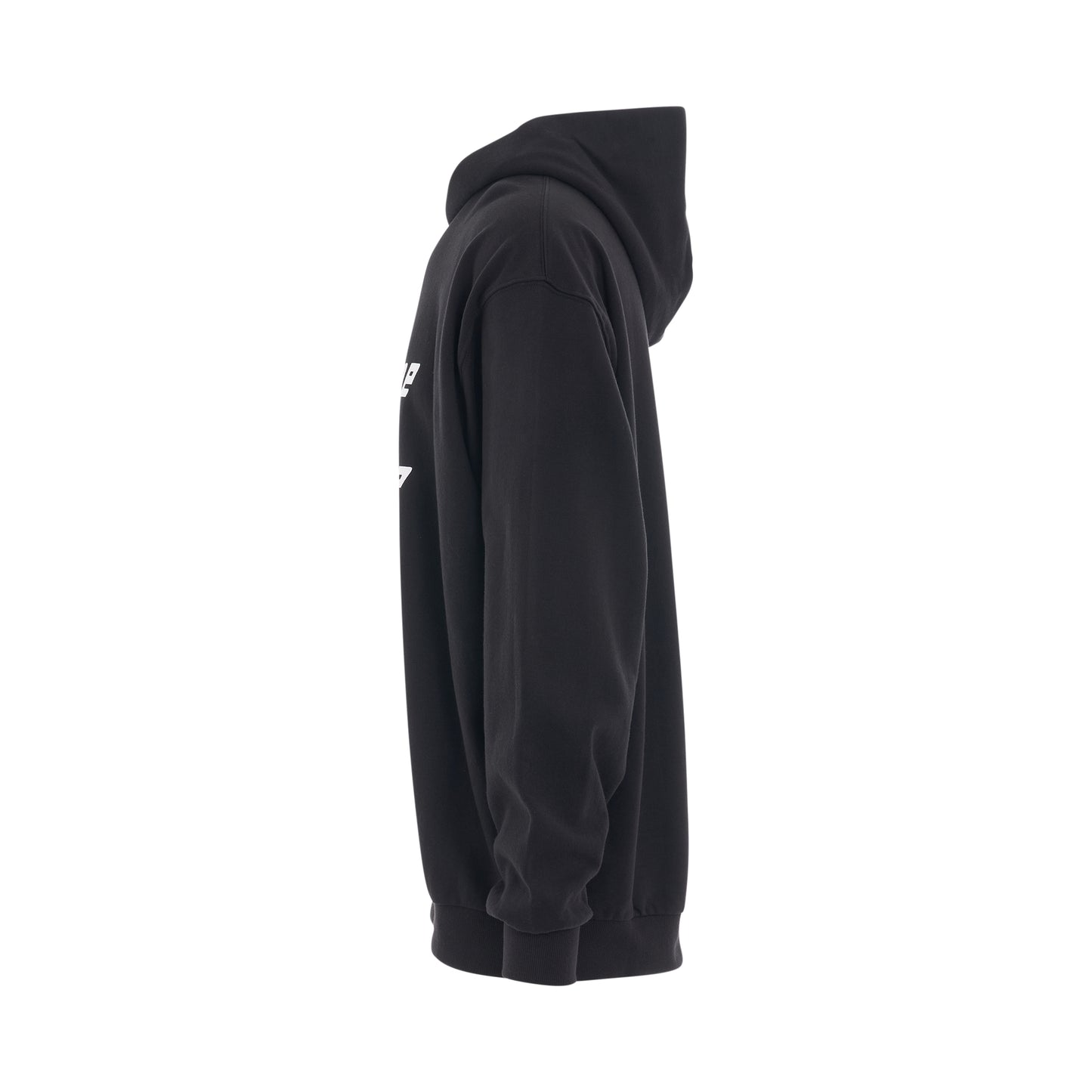 Multiple Front Logo Hoodie in Black