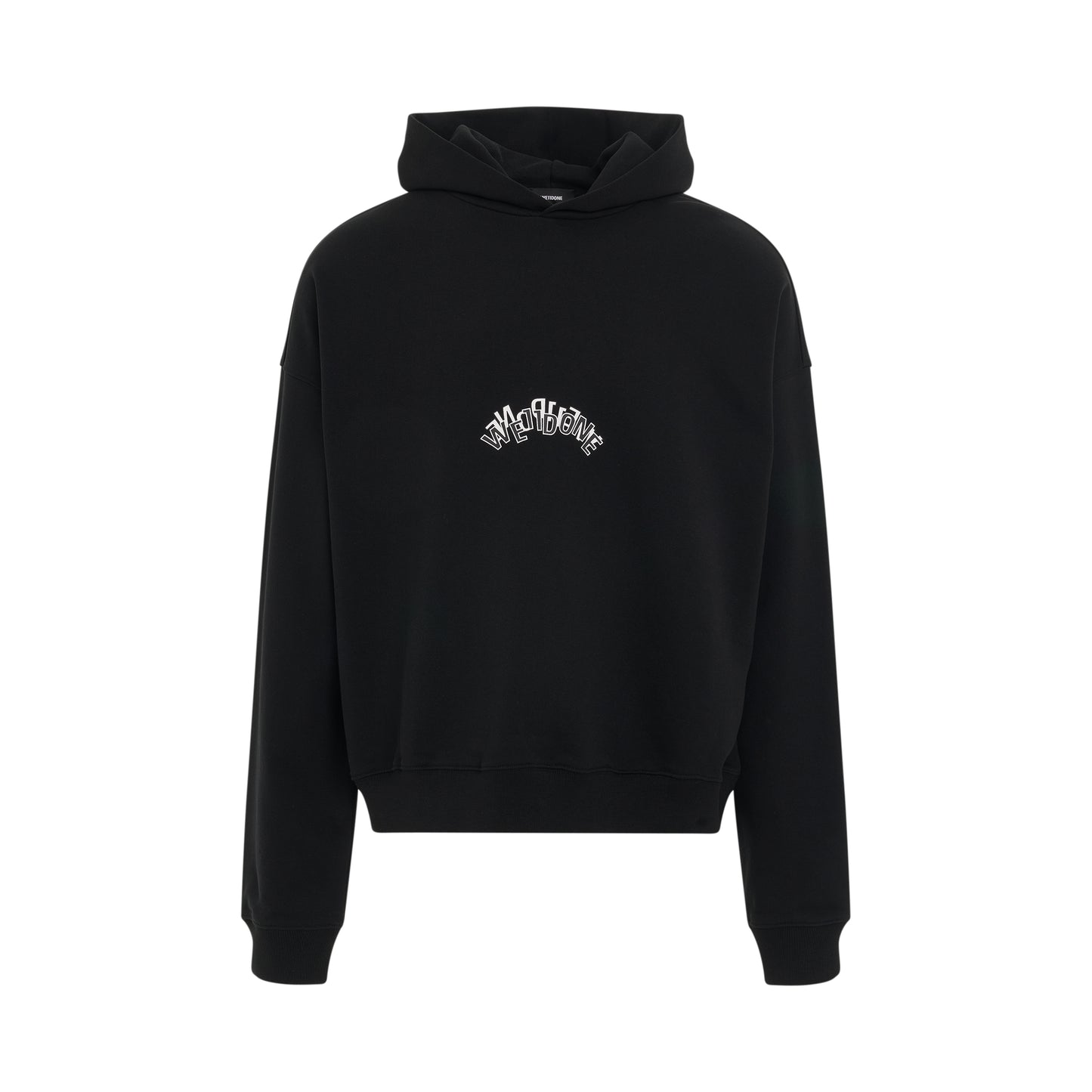 Layered Logo Hoodie in Black