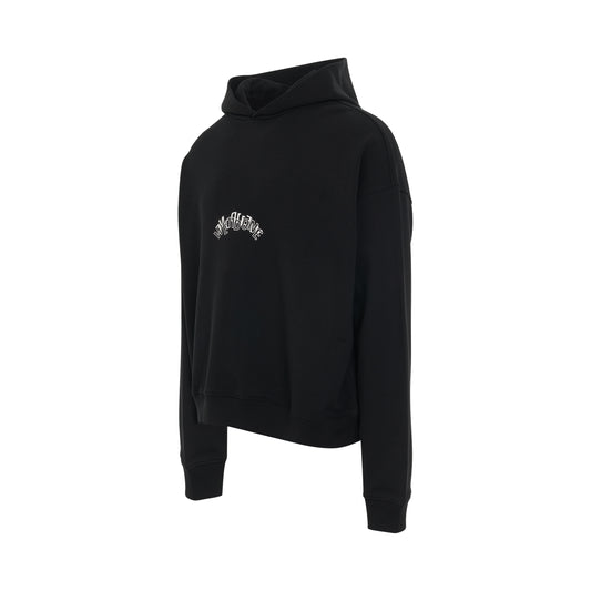 Layered Logo Hoodie in Black