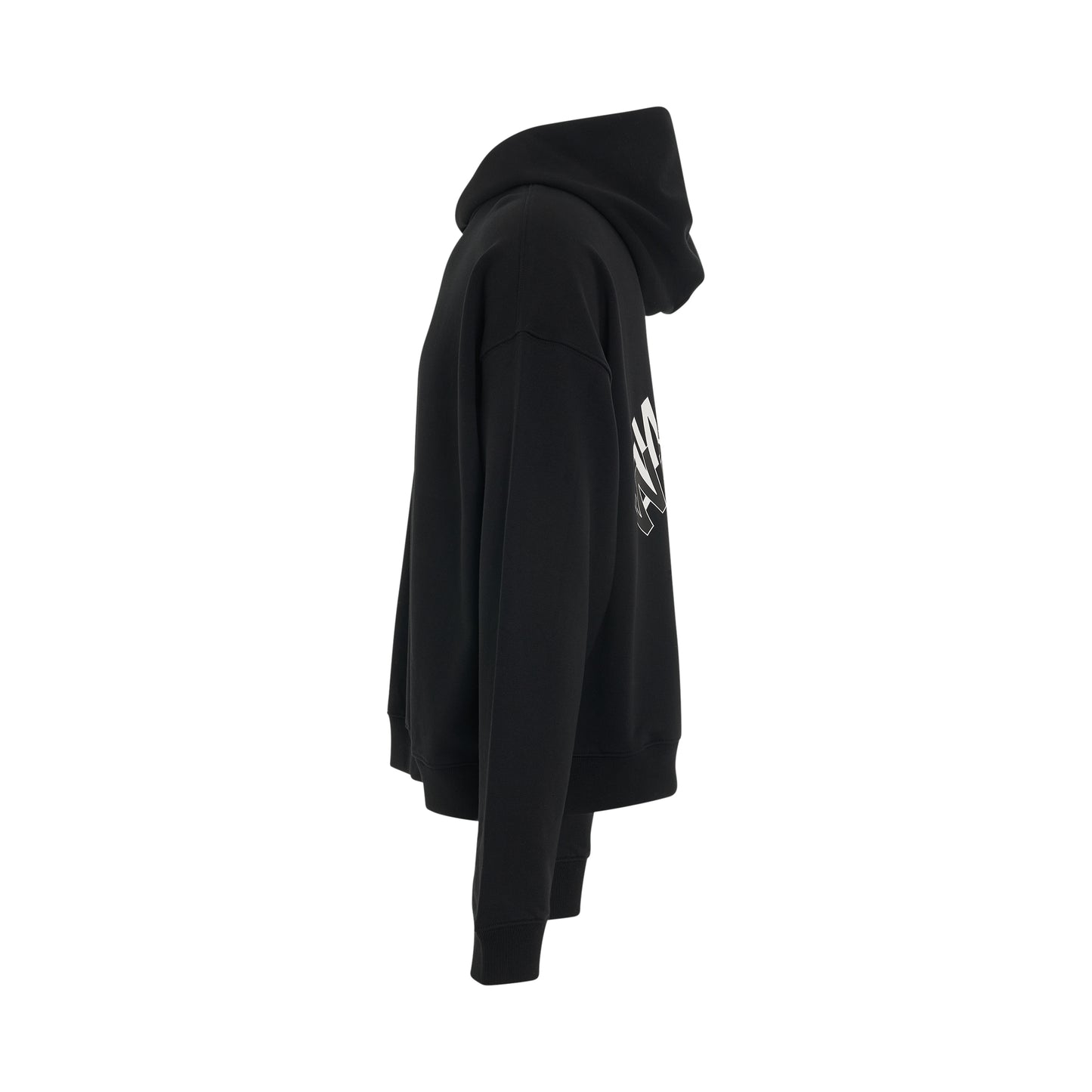 Layered Logo Hoodie in Black