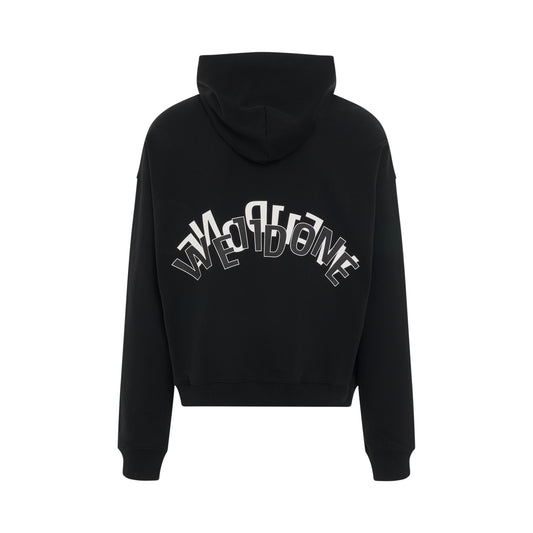 Layered Logo Hoodie in Black