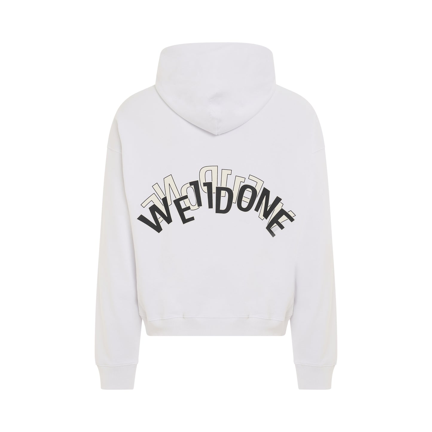 Layered Logo Hoodie in White