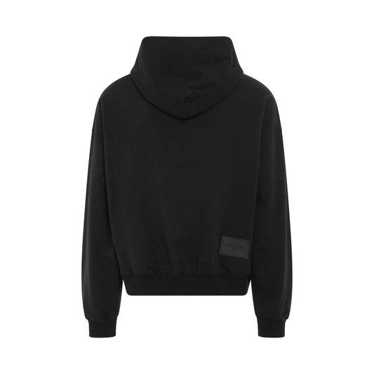 Cursive Circle Logo Hoodie in Black