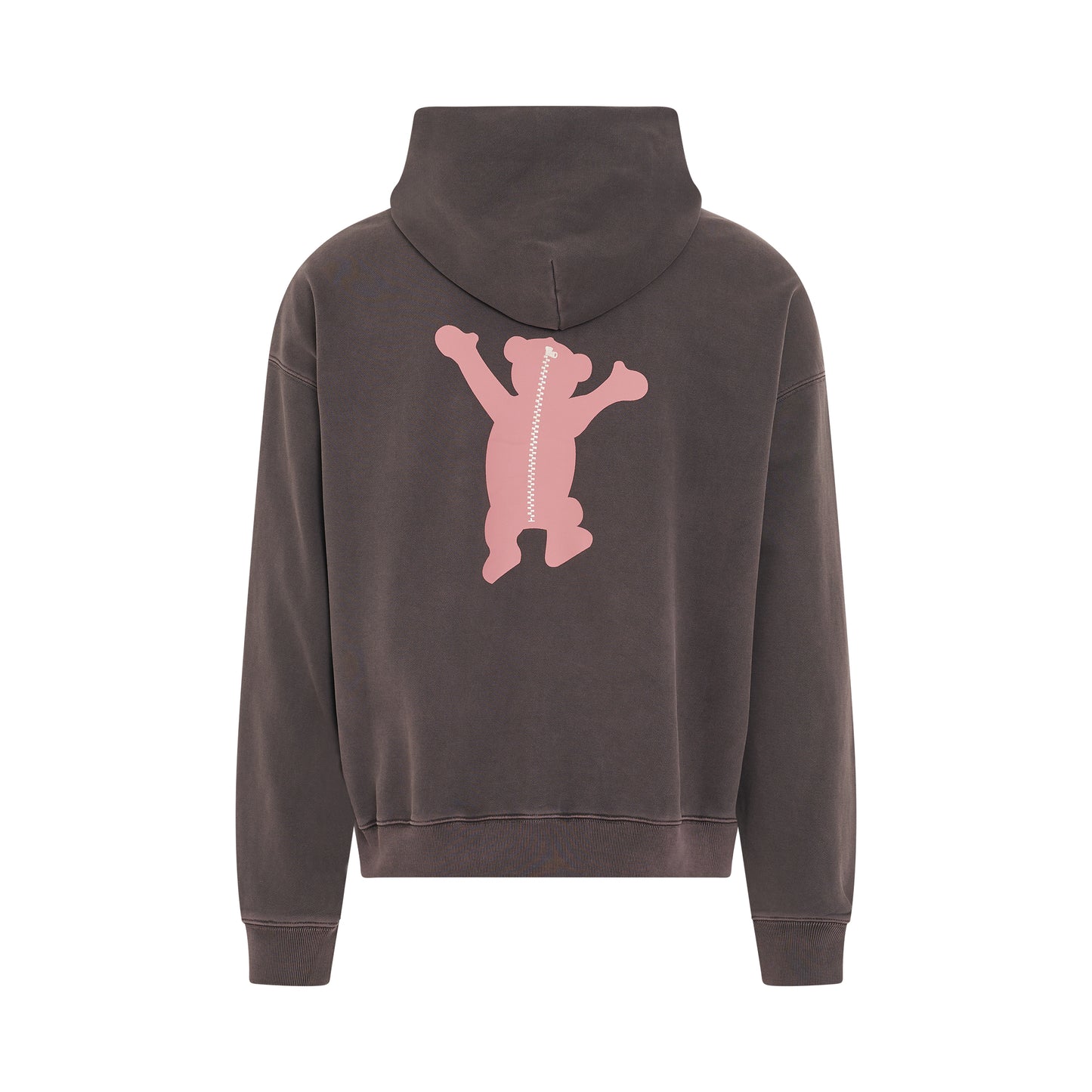 New Teddy Logo Pigment Hoodie in Charcoal