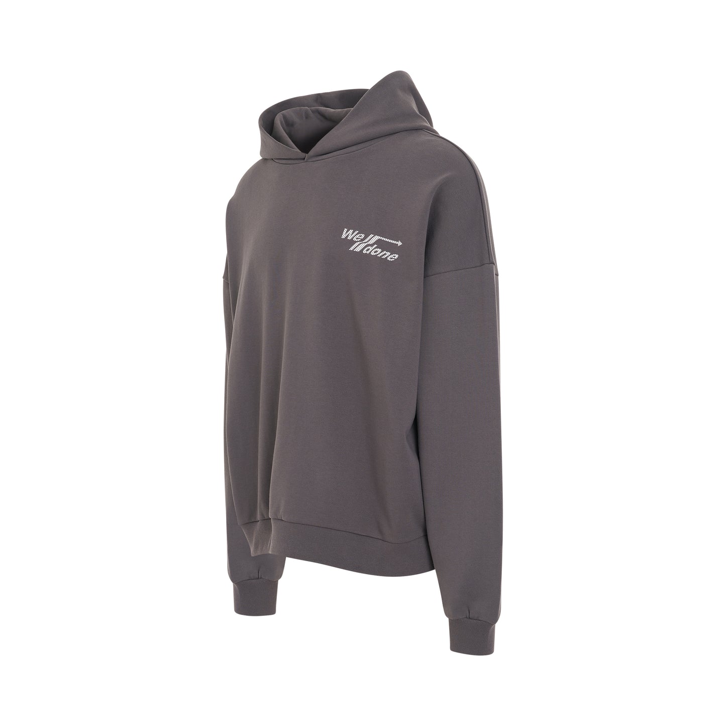 Diagonal Logo Hoodie in Charcoal