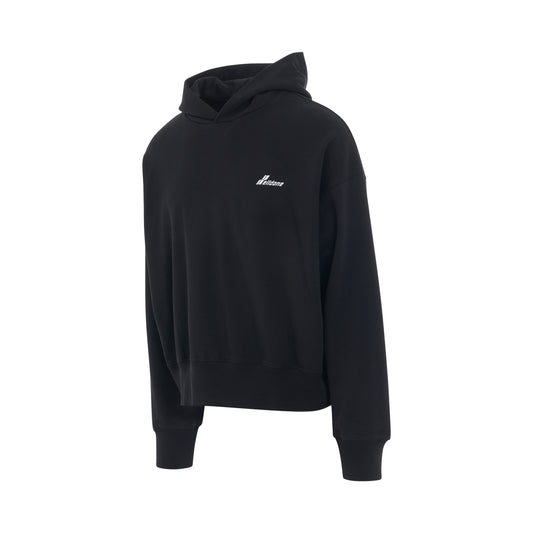 Lettering Symbol Hoodie in Black