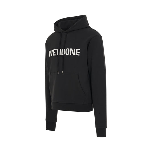 Basic logo Fitted Hoodie in Black