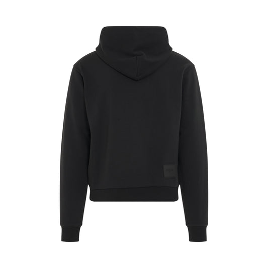 Basic logo Fitted Hoodie in Black