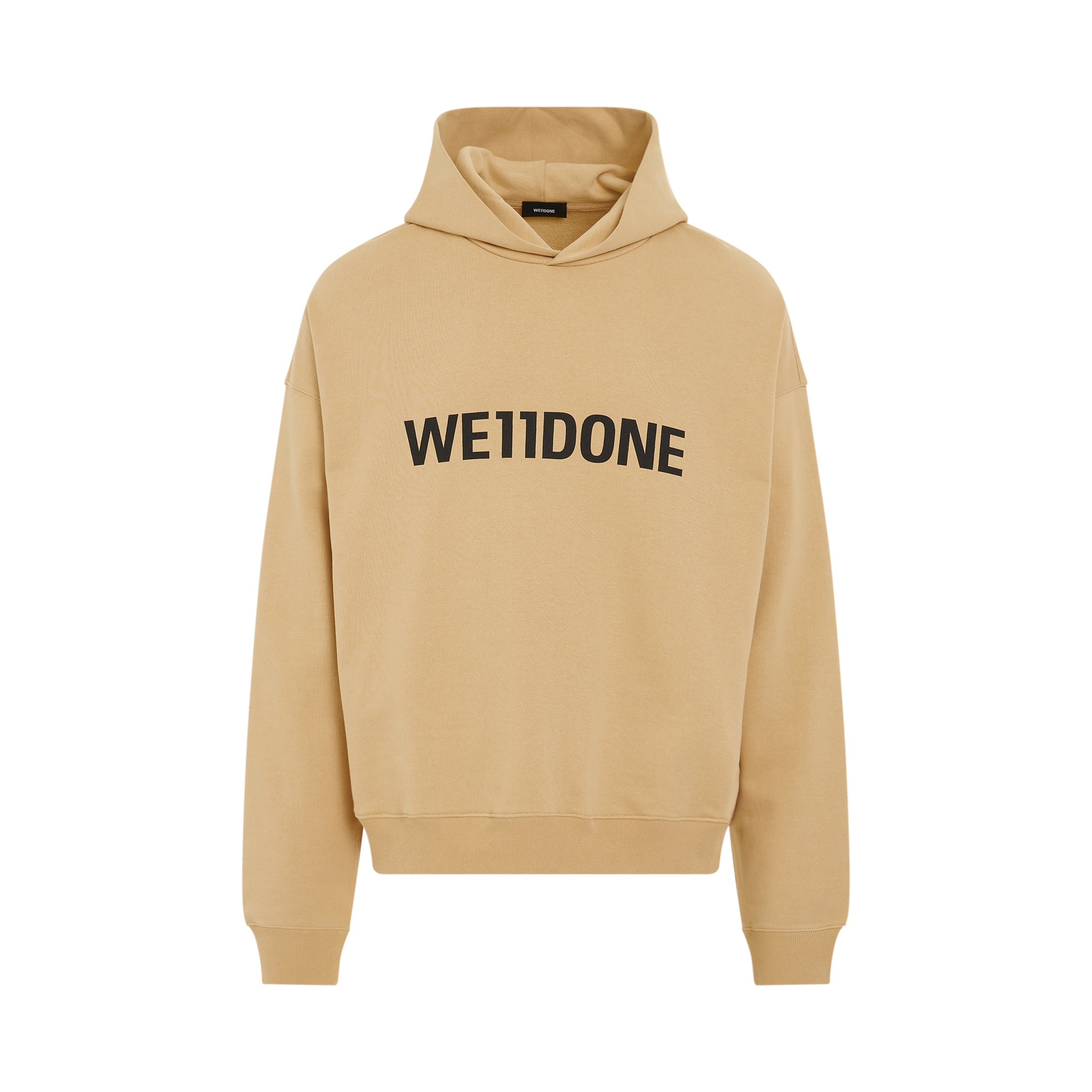 Basic Logo Hoodie in Beige