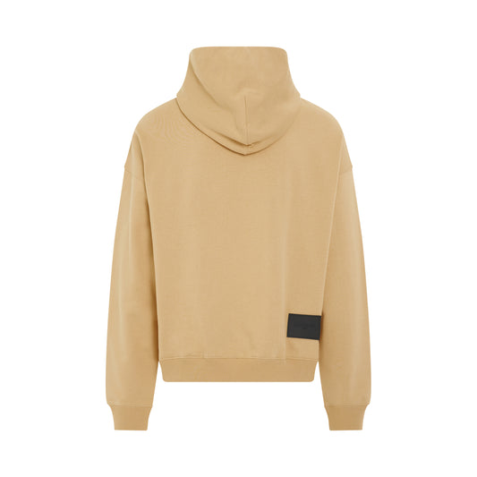 Basic Logo Hoodie in Beige