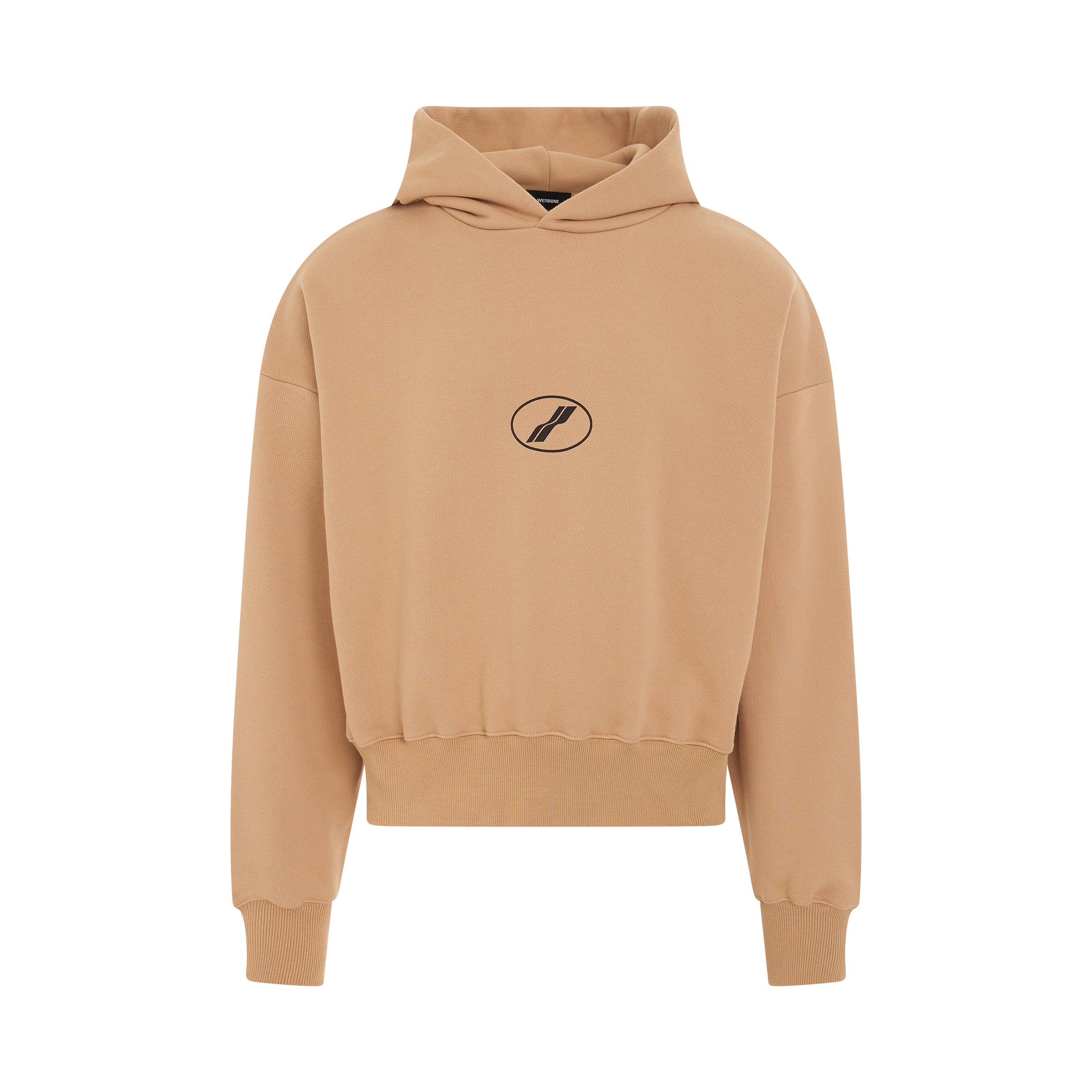 Centre Basic Symbol Logo Medium Hoodie in Beige