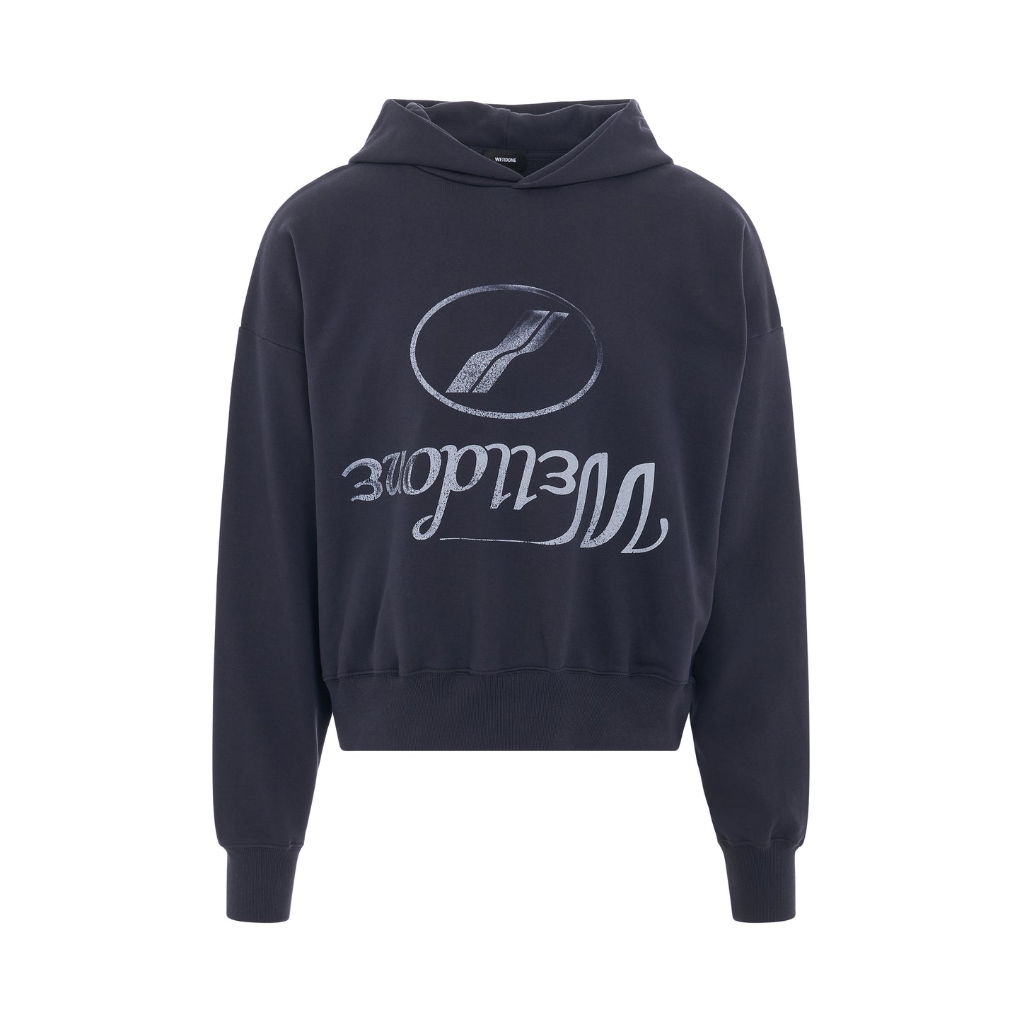 Reversed Logo Medium Hoodie in Dark Navy