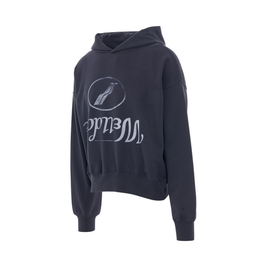 Reversed Logo Medium Hoodie in Dark Navy