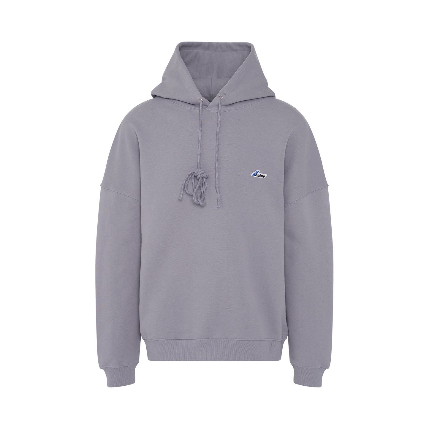 WD Embroidered Logo Hoodie in Grey