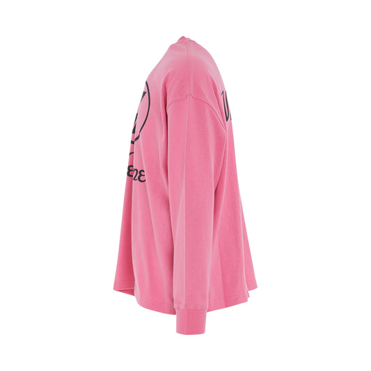 Logo Oversize Fit Sweatshirt in Pink