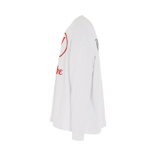 Logo Oversize Fit Sweatshirt in White