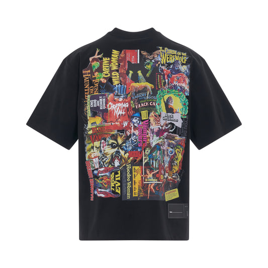 Movie Collage Short Sleeve T-Shirt in Black