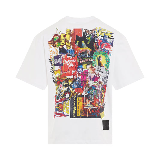 Movie Collage Short Sleeve T-Shirt in White