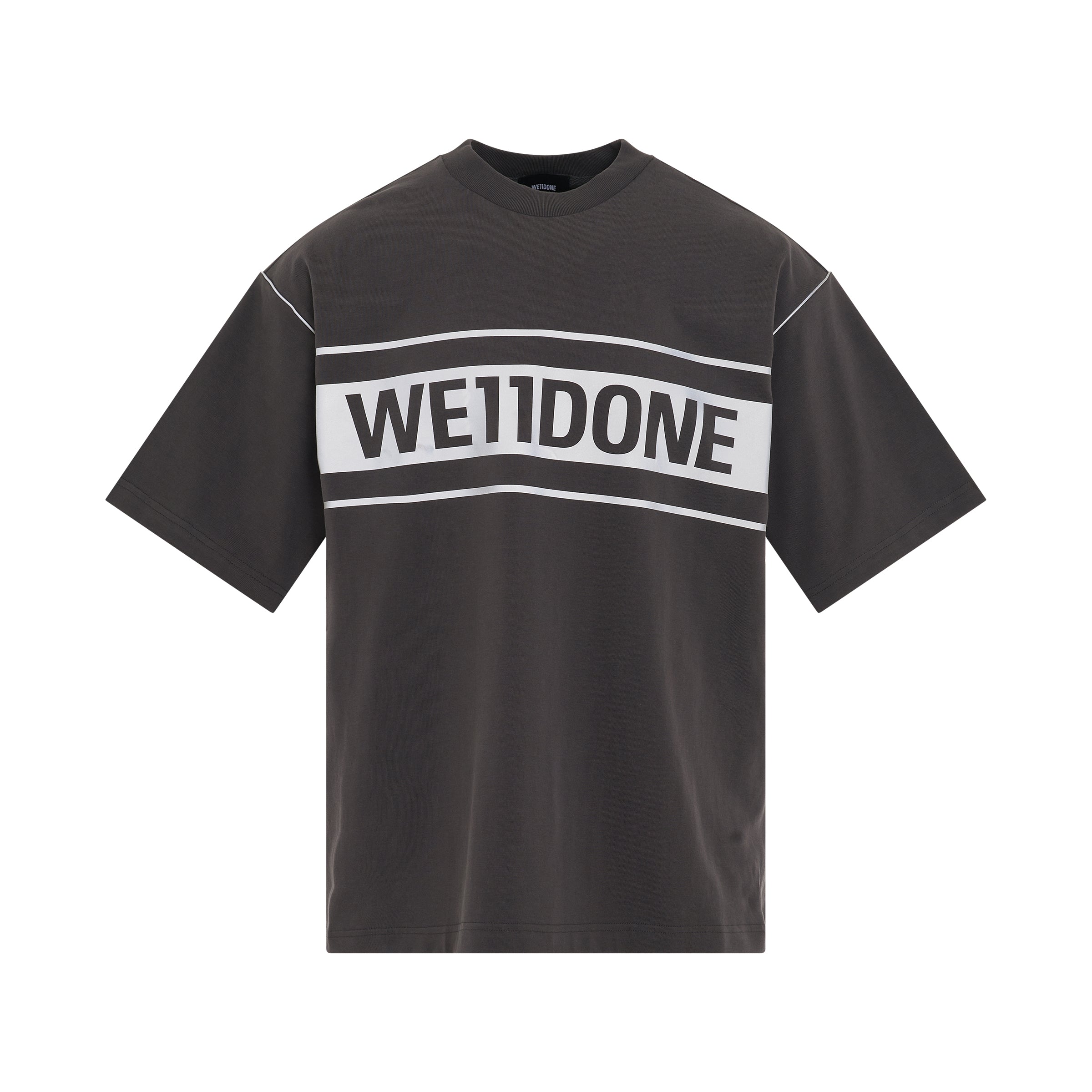 Reflective Logo T-Shirt in Charcoal