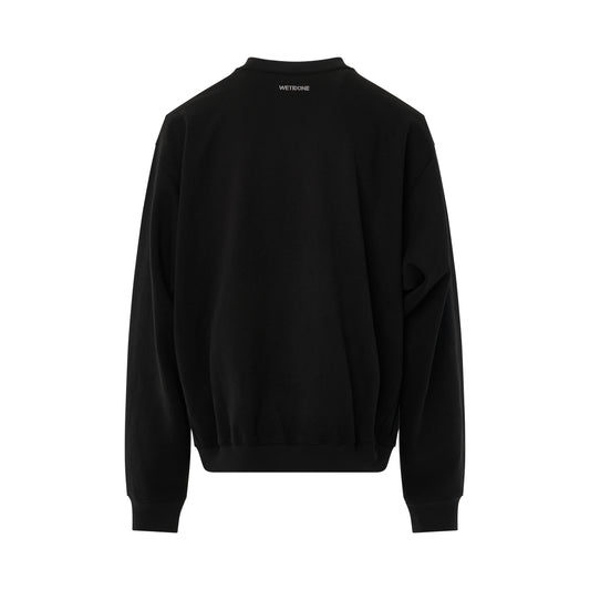 New Logo Embroidered Sweatshirt in Black