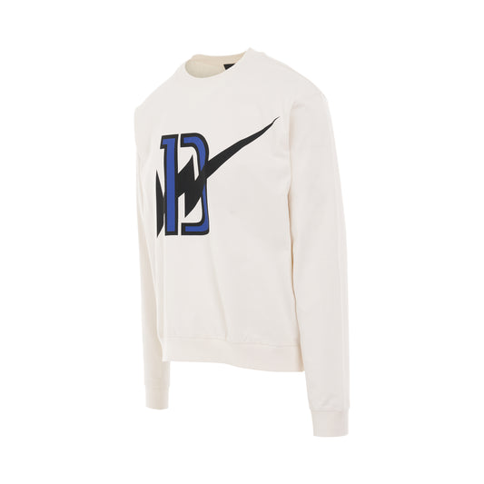 Thunder D Logo Sweatshirt in Ivory